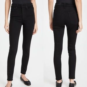 RAG & BONE Nina High-Rise Ankle Skinny Jeans No Fade Black Size 28